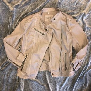 LOFT Grey Moto Jacket